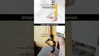 Simple trigger mechanism - Mechanical Magic  #cad #gun #trigger #cadcam #mechanical #engineering