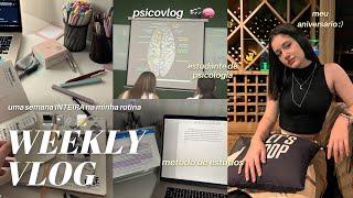 uma semana comigo | rotina de estudante de psicologia | estudos para provas & produtividade 