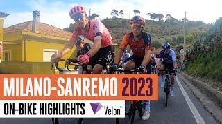 Rapid peloton action | Milano-Sanremo 2023 On-Bike Highlights