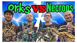 40k Battle Report - Orks vs Necrons - 3000 Points - IDICBeer 40k & Planet 40k vs 6+ Stevo & Dread