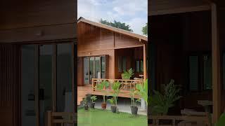 Rumah Kayu Tropis dengan Nuansa Alami dan Hangat#rumahkayu #rumahkayuminimalis #rumahsederhana