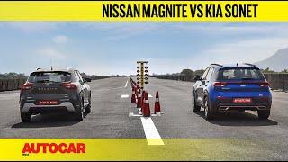 Drag Race: Nissan Magnite vs Kia Sonet - CVT takes on DCT | Autocar India