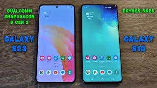 Samsung Galaxy S23 (Snapdragon 8 Gen 2, UFS 3.1) vs Samsung Galaxy S10 (Exynos 9820) - Speed Test