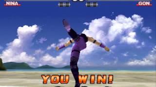 Tekken 3 ball mode. Nina Williams vs Gon