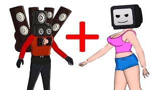 Titan Speaker man + TV Girl = ??? | skibidi toilet animation