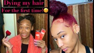 DYING MY NATURAL HAIR MAGENTA w/ LOREAL HICOLOR HIGHLIGHTS!! | NO BLEACH!