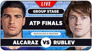 ALCARAZ vs RUBLEV | ATP Finals 2024 | LIVE Tennis Watchalong Stream