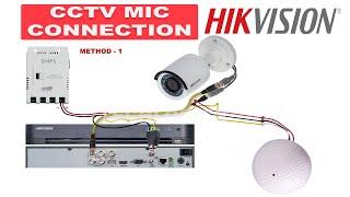 hikvision dvr mic setup with existing camera wire, How to connect microphone on hikvision DVR