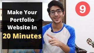 How to Make a Portfolio Website for Freelancing IN 20 MINUTES! (Tutorial) [Urdu/Hindi]