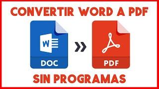 Como Convertir WORD a PDF Sin Programas