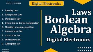 Laws of Boolean algebra in digital electronics | Boolean algebra in digital electronics