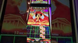 $30 BET HUGE JACKPOT HANDPAY WIN DOUBLE FLAMING LINK BONUS - HARD ROCK TAMPA - 10 Cents Denom