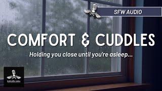 Boyfriend comforts you during storm | Comfort And Cuddles | Boyfriend Roleplay Audio [Rain Sounds]