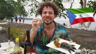 Trying street food in Equatorial Guinea | Monkey soup? 