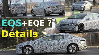 Mercedes Erlkönig * EQE (V295) + EQS DETAILS #EQS  #EQE slightly changed camouflage * 4K SPY VIDEO