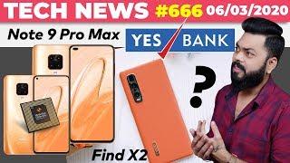 Redmi Note 9 Pro On Dimensity 800, Note 9 Pro MAX Coming,OPPO Find X2 India Launch,YES Bank-#TTN666