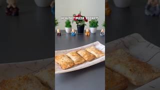 Healthy Pizza Pocket Recipe #shorts #pizzapockets #bread #recipe #snacks