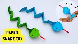 How To Make Easy Jumping Paper snake Toy  For Kids / Moving Paper Toy / Paper Craft / Origami toy