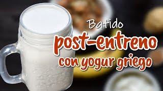 Batido post-entreno con yogur para ganar masa muscular