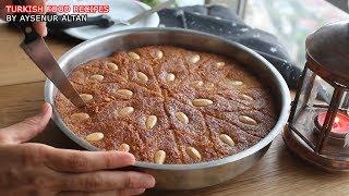 Turkish Sambali / Revani (Basbousa) Dessert With Semolina (No Egg, Oil, Flour)