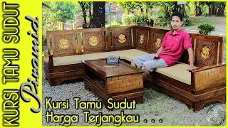 JUAL KURSI SUDUT TAMU JATI model piramid barokahmebel 082223037099
