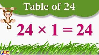 Table of 24 | Learn Multiplication Table of Twenty four | 24 Times Tables Practice | 24 ka table,