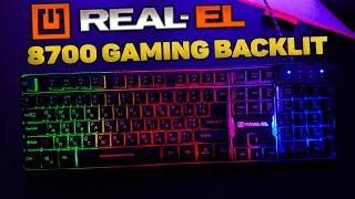 ИГРОВАЯ КЛАВИАТУРА ДЛЯ ГЕЙМЕРА REAL-EL 8700 GAMING BACKLIT USB