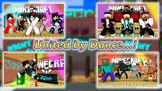 Monster school: Concert "United by Dance" Dance Challenge Night Club - Minecraft Animation