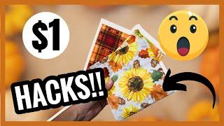  YOU WON'T BELIEVE WHAT I MADE WITH $1 NAPKINS | FALL NAPKIN HACKS 2023!