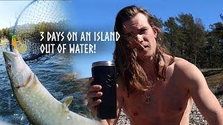 Eating Only What I Catch! 3 Days Island Survival (No Tent, No Food)