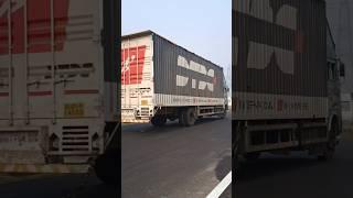 Big Container Truck Driving