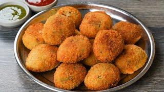 Make This Easy Cutlet With ½ Cup Suji & Some Veggies | Crispy Cutlet Recipe | Veg Cutlet Recipe