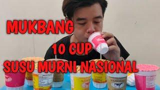 MUKBANG MINUMAN SUSU MURNI NASIONAL 10 CUP 4 RASA | MUKBANG DRINK | MUKBANG MILK