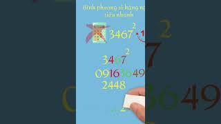 Bình phương số hàng nghìn siêu nhanh - Thủ thuật toán học - Tricks math