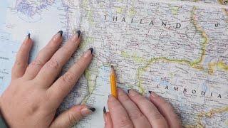 Lo-Fi ASMR ~ Bangkok, Thailand History & Geography ~ Soft Spoken Map Tracing Google Earth