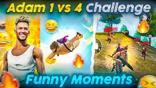 No Gun Skins | Adam Challenge  | Solo Vs Squad Funny Moments  | FreeFire in Telugu