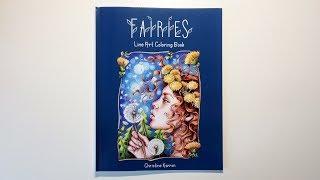 Fairies LINE ART Coloring Book by Christine Karron flip through book trailer