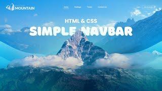 Responsive Navbar Using HTML and CSS