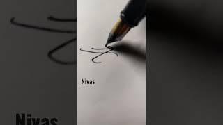 Nivas  name signature ideas #shorts #art #calligraphy #paint #artist