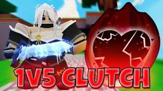 INSANE 1v5 CLUTCH In RANKED (Roblox Bedwars)