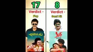 Venkatesh  Nagarjuna Hit & Blockbuster Movies Comparison 