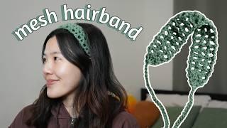 Easy Crochet Hairband Tutorial | 10-Minute Crochet Mesh Hairband