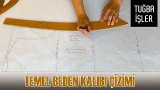 Temel Beden Kalıbı Çıkarma - Penssiz Temel Beden Kalıbı Çizimi (KENDİN YAP) | Tuğba İşler