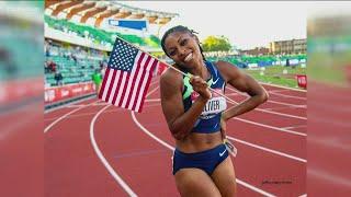 Team USA's track and field Javianne Oliver feels the love from her Georgia hometown 7,000 miles away