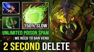 WTF Delete Everyone in 2 Second Unlimited Poison Spam Skill 120% Slow Cancer Venomancer Dota 2