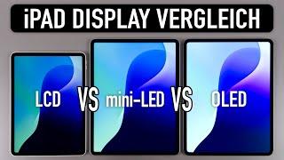 iPad Display Vergleich - LCD vs mini-LED vs OLED | Wie sehen die Unterschiede aus?