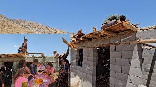 : Endless efforts of children and Maryam to build their nomadic home