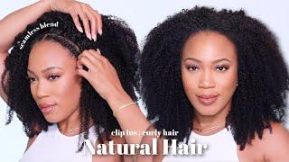 BEST CURLY CLIP INS FOR THIN FINE HAIR | 4a 4b Natural Hair Blend | CurlsQueen