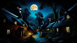  DEEP SLEEP IN 1780'S CRICKETS, CICADAS & OWL AMBIENCE | SECLUDED VILLAGE NIGHT FOR INSOMNIA