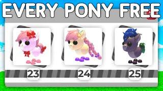 How To Get EVERY PONY FREE In Adopt Me